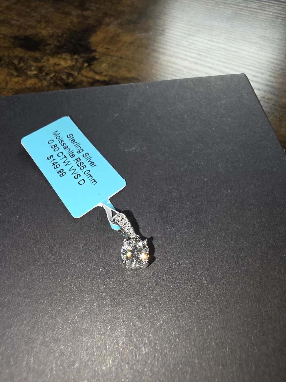 925 Sterling Silver Moissanite Pendant - .80 CTW VVSD